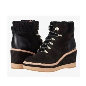 Kate Spade Willow Genuine Shearling Wedge Bootie 
S/ 7.5